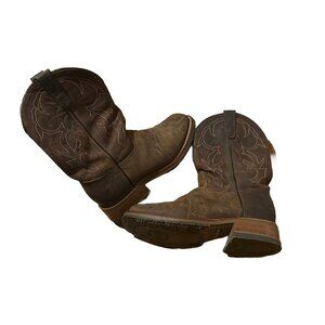 Double H Boots (Not Ariat) Sz 9 2E Square Roper Work Leather Western DH3560 HO31